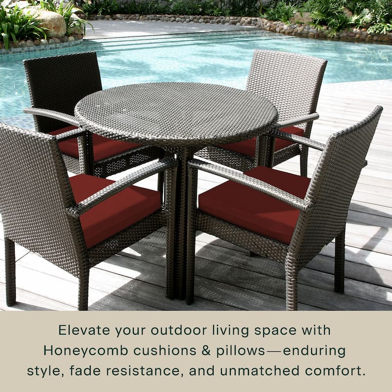 Outdoor Premium Dining Seat Cushion (2-Pack) - 20" wide x 20" deep x 4" thick