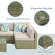 preview thumbnail 19 of 18, COSIEST 7-Piece Outdoor Sectional Wicker Sofa With Pillows, Coffee Table - N/A