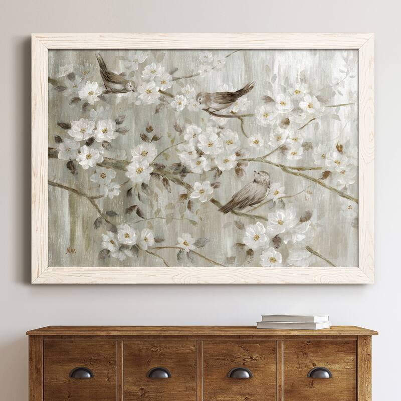 Neutral Spring Birds-Premium Framed Canvas - Ready to Hang
