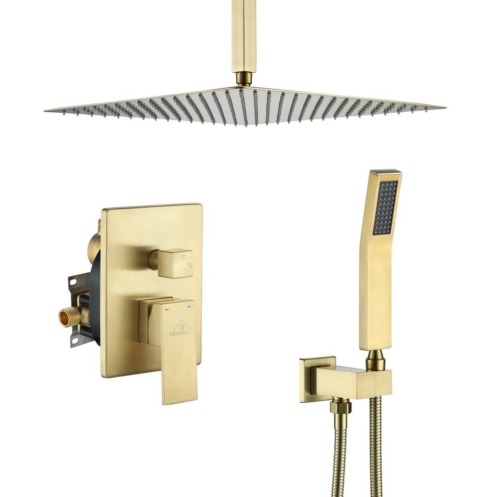 CASAINC 2-Function 16-In Wall Mounted Shower System