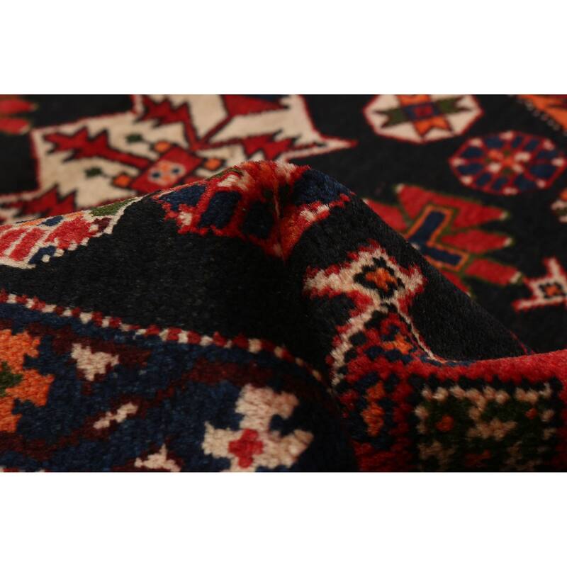 ECARPETGALLERY Hand-knotted Andelz Black Wool Rug - 4'6 x 6'9