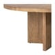 preview thumbnail 14 of 39, Landon Round Reclaimed Pine Natural Finish Dining Table with Cross Base