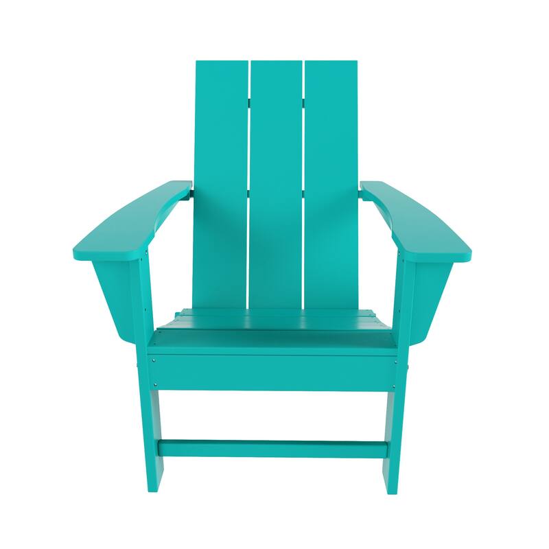 Shoreside Modern 12-Piece Folding Adirondack Chair With Ottoman And Side Table