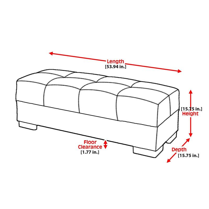 Upholstered Convertible Ottoman with Storage