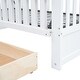 preview thumbnail 18 of 16, Toddler Bed Crib with Safety Guardrail and Drawers and 3 Height Options for Boys Girls, Wooden Slat Support Easy Assembly, Gray