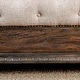 preview thumbnail 5 of 9, Furniture of America Brev Rustic Beige Button Tufted Fabric Sleigh Bed