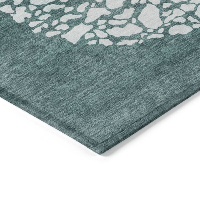 HomeRoots Abstract Transitional Rectangle Outdoor Rug