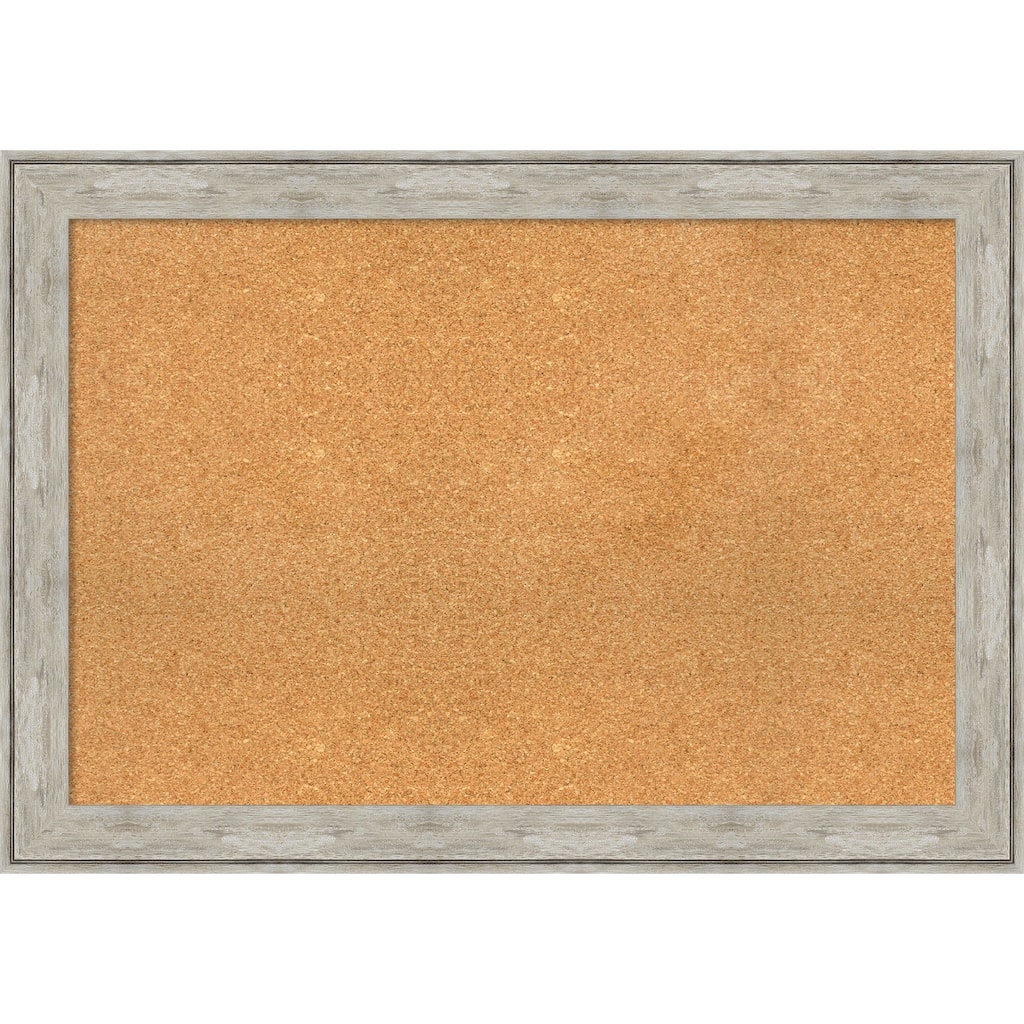 Crackled Metallic Framed Cork Bulletin Memo Board
