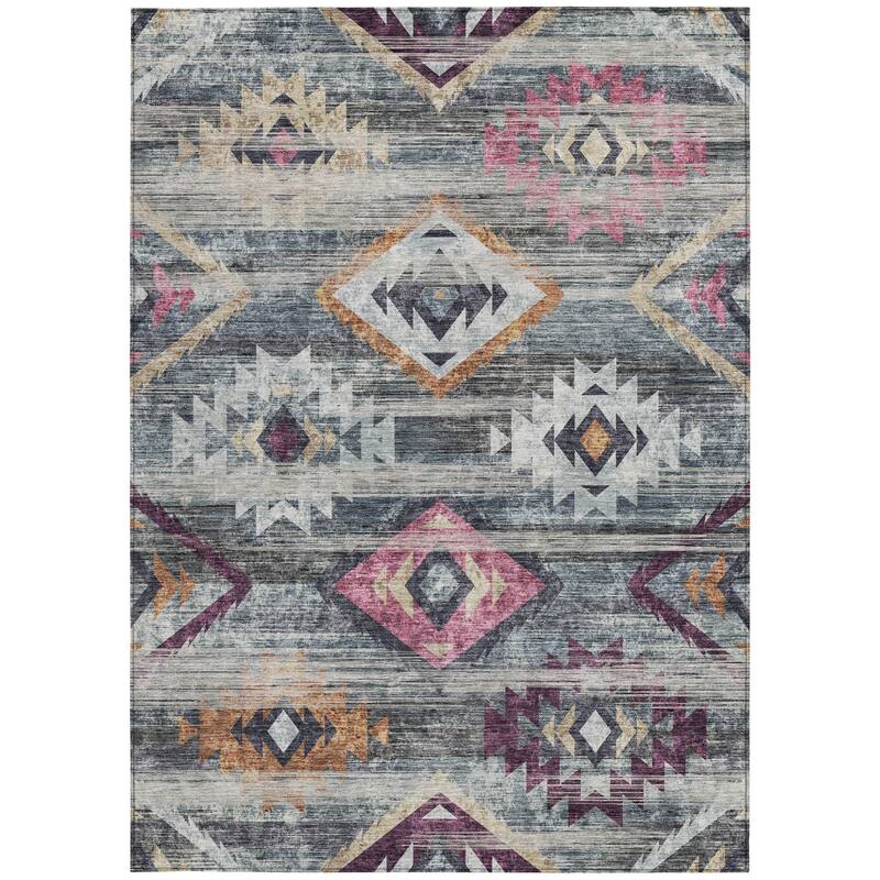 HomeRoots Southwestern Transitional Rectangle Outdoor Rug