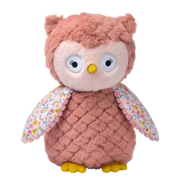 slide 2 of 5, Lambs & Ivy Little Garden Textured Floral Plush Owl Stuffed Animal Toy - Twiggy