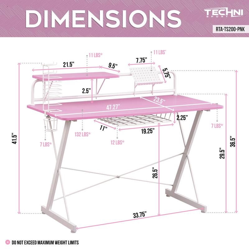 High-Tech Gaming Desk with Carbon Fiber Top, Steel Frame, and Media Storage for Gamers and Home Offices