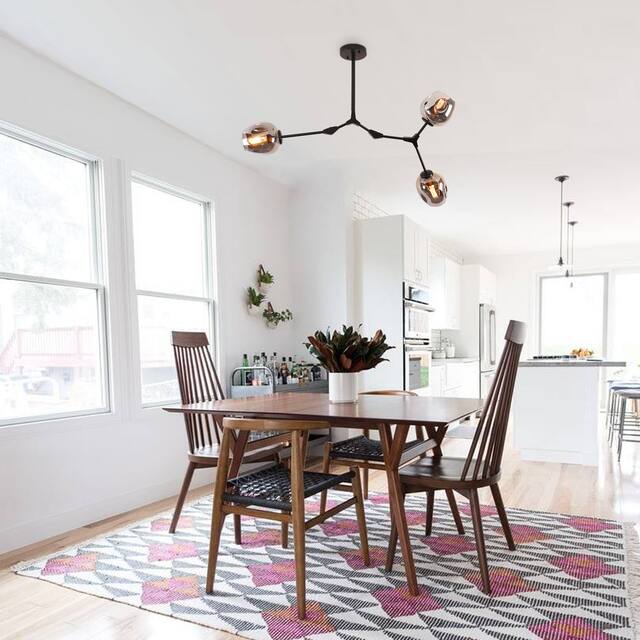 Belladepot Modern Full-angle Adjustable Chandelier with Smoked Glass Shades