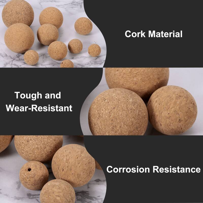 4 Pcs Wine Cork Ball, Wooden Cork Ball Stopper Cork Caps Stoppers