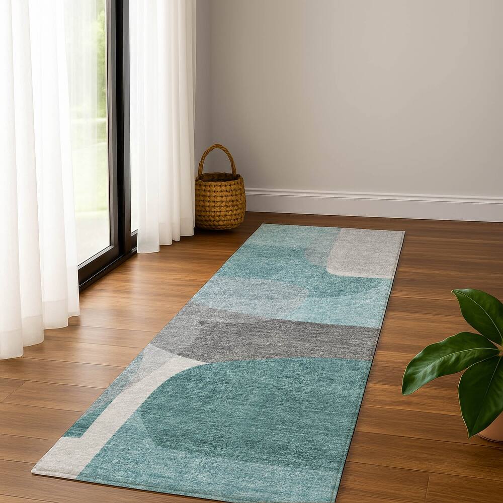 Premium Washable Super Soft Contemproary Retro Mayfield Rug