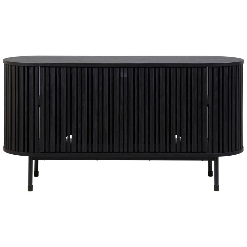 SAFAVIEH Home Enid Large 2-Door Sideboard - 59"W x 18"D x 31"H - Black/Black
