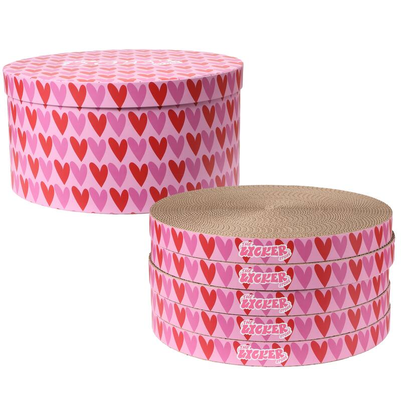 Kate 12" Cardboard Reversible Cat Scratcher Pad in Box with Catnip, (5-Pack)