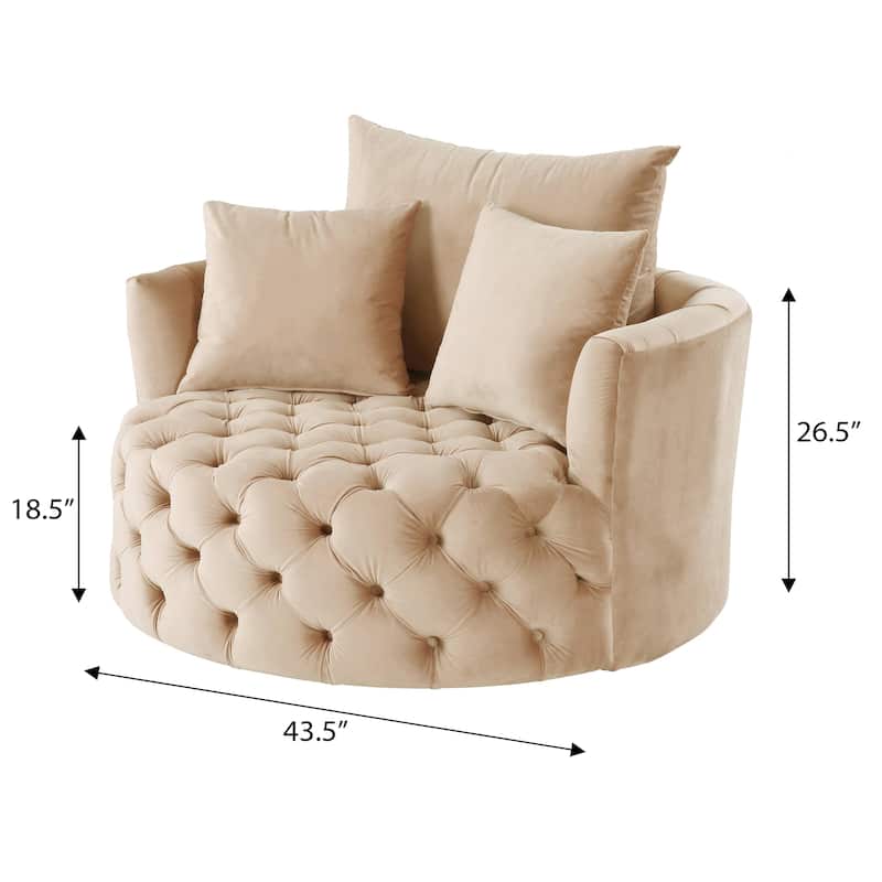 Cavinder Tufted Accent Swivel Chair