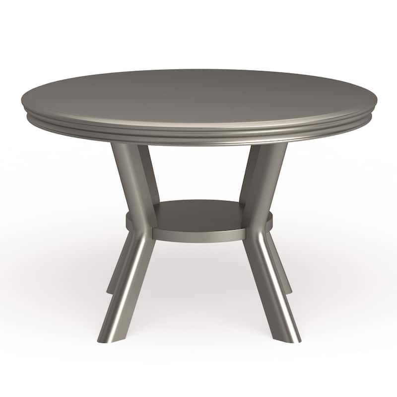Furniture of America Glam 48-inch Wood Round Dining Table with Shelf