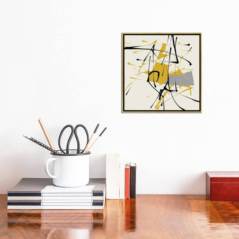 iCanvas "Remembering Pollock" by Angel Estevez Framed Canvas Print