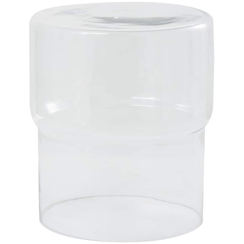 Clear Glass Modern Accent Table
