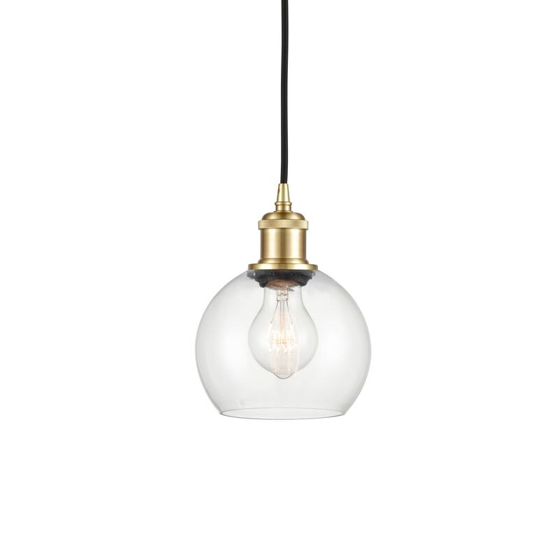 Innovations Lighting 516-1P-10-6 Athens Pendant Athens 6" Wide Mini - Satin Gold / Clear