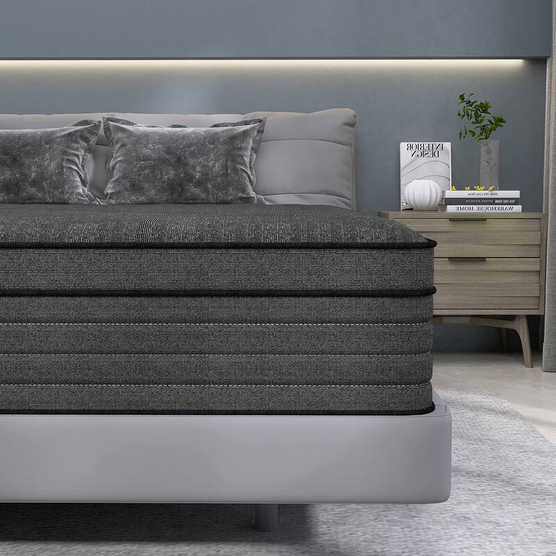 8" Medium Memory Foam Hybrid Mattress with Pocket Springs