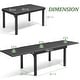 preview thumbnail 2 of 19, 5/7/11PC Outdoor Aluminum Expandable Rectangle Patio Dining Table with Folding Chairs