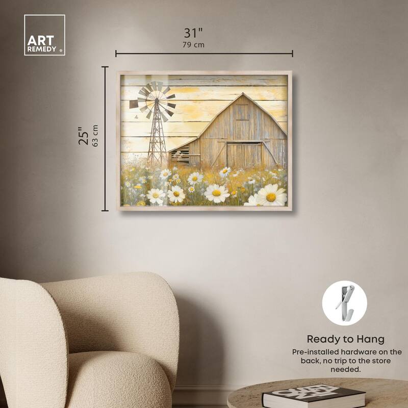 Old Windmill Shadowbox by Art Remedy