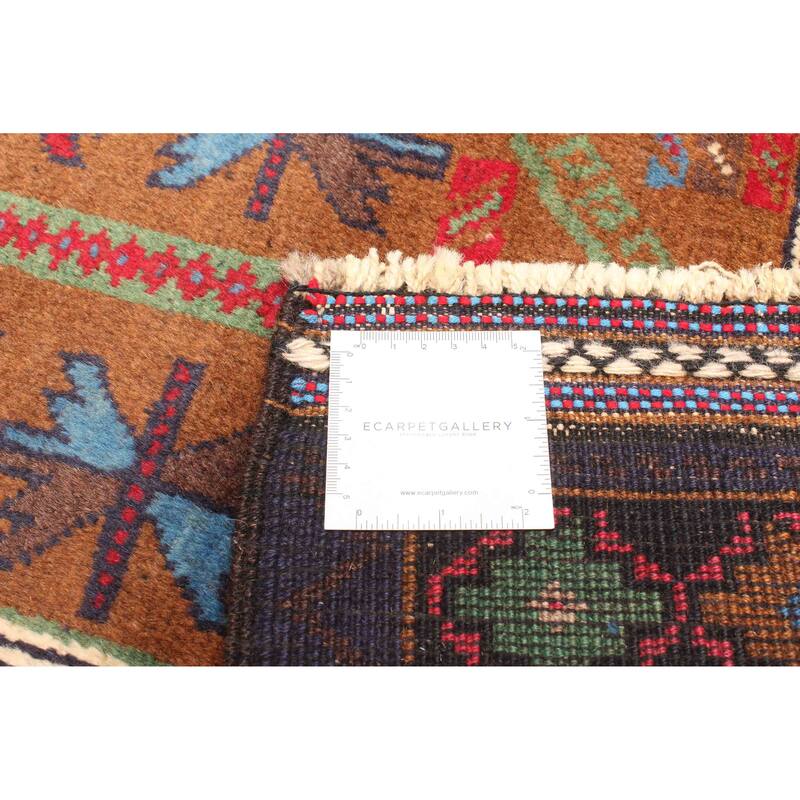 ECARPETGALLERY Hand-knotted Teimani Brown Wool Rug - 2'11 x 4'11