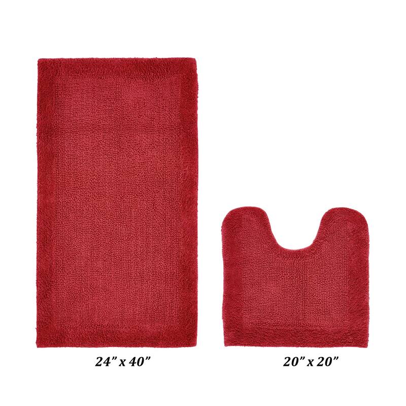 Better Trends Bath Rugs Set 100% Cotton Tufted Soft Water Absorbent Bathroom Rug for Shower, Sink Bath Mats Edge Collection