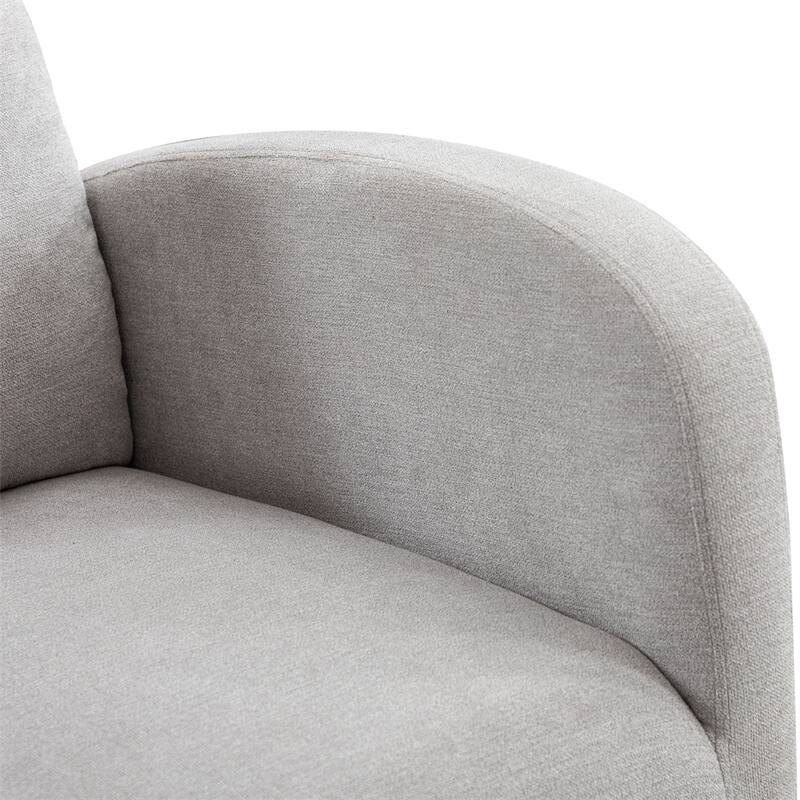 Nursery Rocking Glider Chair with High Back and Side Pocket