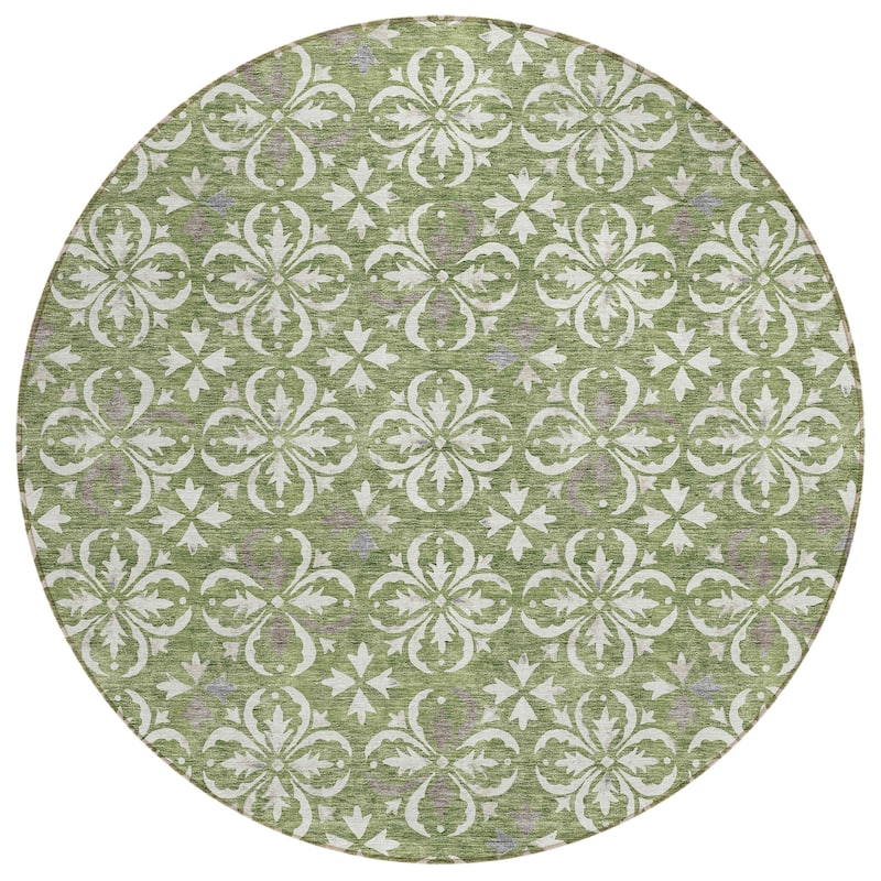 Machine Washable Indoor/ Outdoor Chantille Traditional Medallion Rug