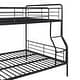 preview thumbnail 10 of 20, Contemporary & Simple Full XL over Queen Metal Bunk Bed with Full-length Guardrails, Save Space or Split Into 2 Beds, Black