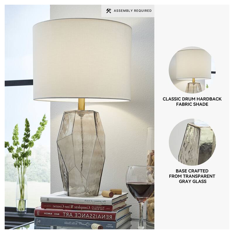 Signature Design by Ashley Taylow Gray Table Lamp - 14"W x 14"D x 24"H