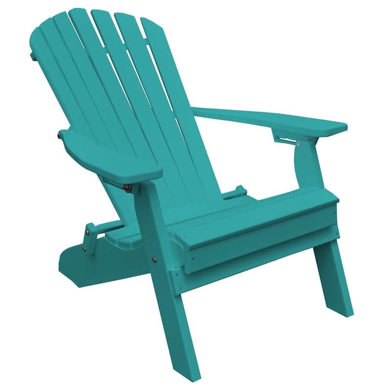 Poly Folding and Reclining Adirondack Chair - Aruba Blue