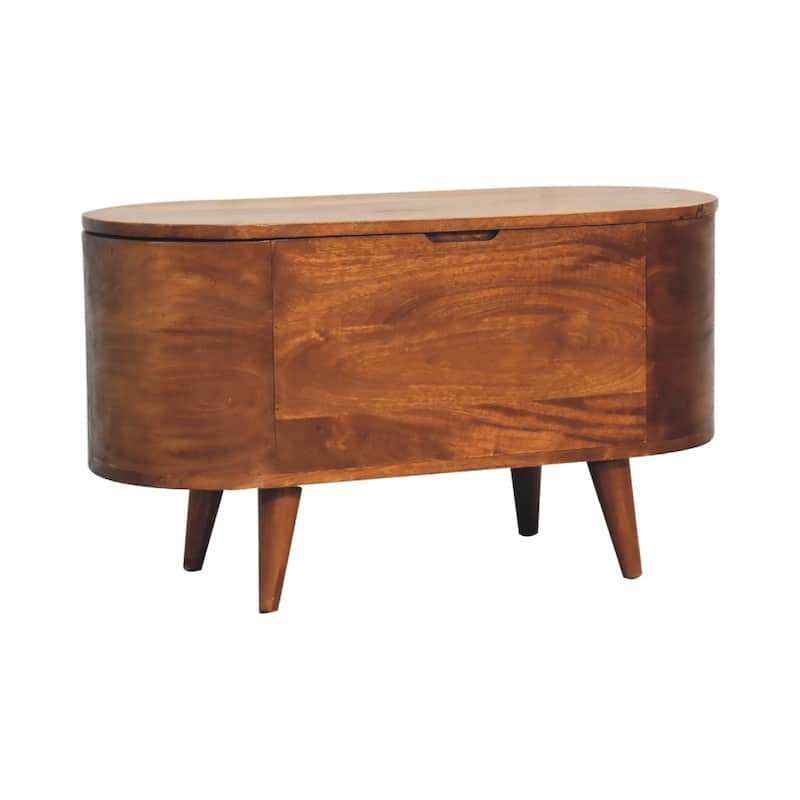 Artisan furniture Chestnut Rounded Lid up Blanket Box - N/A
