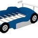 preview thumbnail 12 of 10, Full Size Race Car-Shaped Platform Bed with Wheels - Fun and Durable Design for Kids' Bedrooms