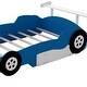 preview thumbnail 27 of 82, Twin/Full Race Car Bed with Wheels & Safety Rails - Pine Wood Frame