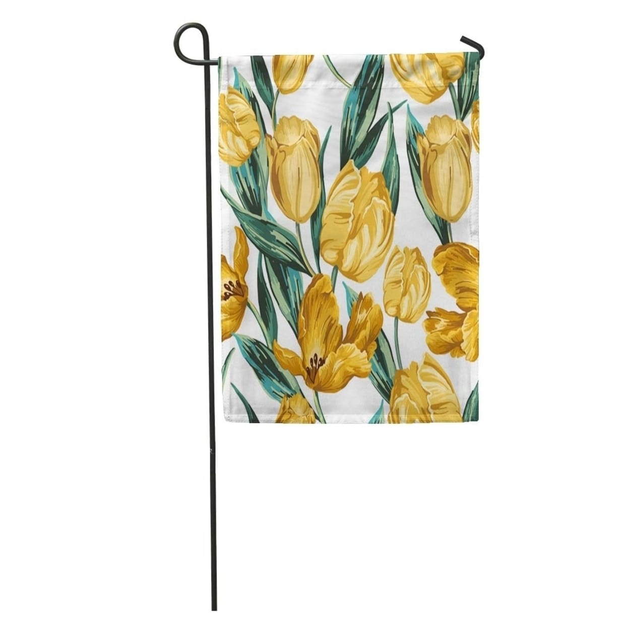 Green Flower Of Yellow Tulips On Pattern Floral Vintage Garden Garden Flag Decorative Flag House Banner 28x40 Inch On Sale Overstock 31325354