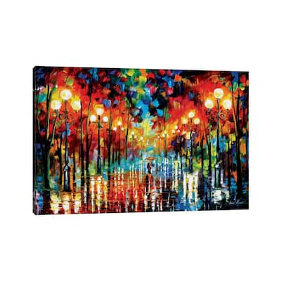 iCanvas "A Date With The Rain" by Leonid Afremov Canvas Print