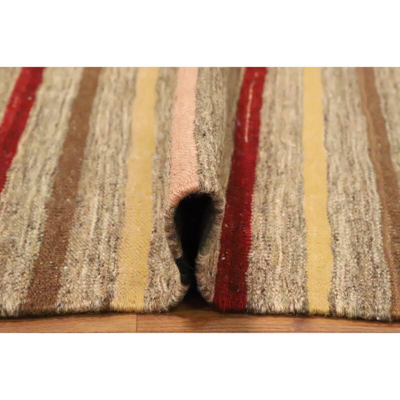 Hand Woven Oriental 100% Wool Carpet Southwestern Tribal Multi-Colored Kilim Area Rug - 9' 7'' X 6' 6''