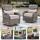 preview thumbnail 188 of 187, Outdoor Patio Sofa Swivel Chair with 6-Inch Thick Cushions Set