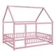preview thumbnail 6 of 11, Full Size Wooden Bed House Bed with House Roof Frame