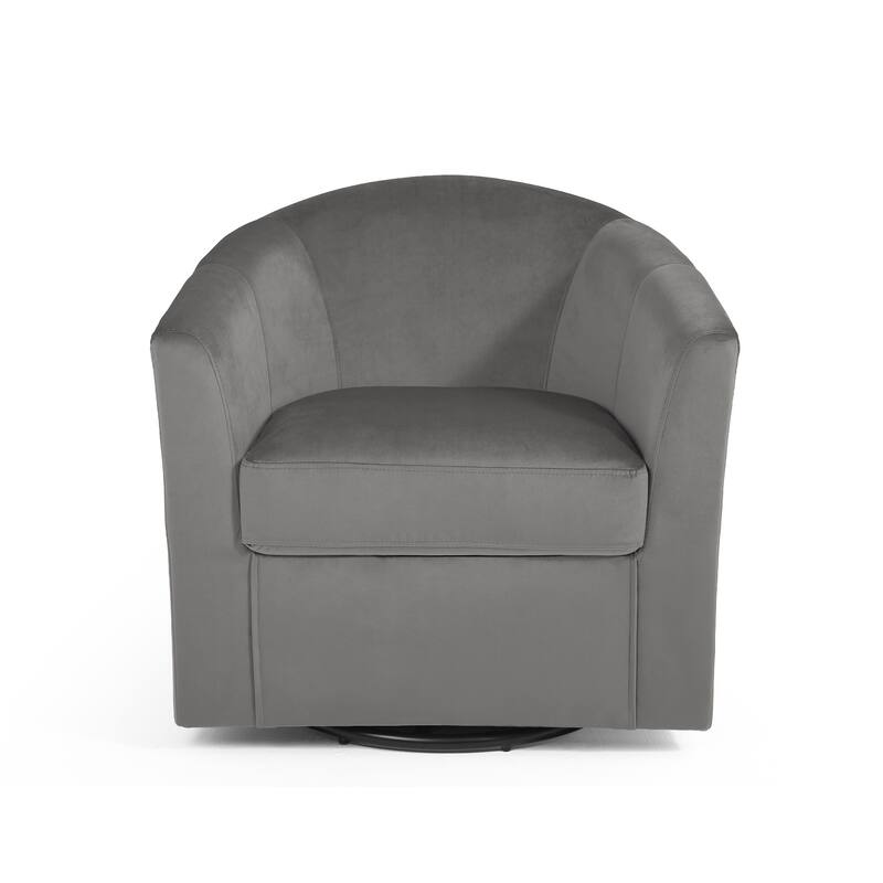 Upholstered Velvet 360° Swivel Accent Arm Chair