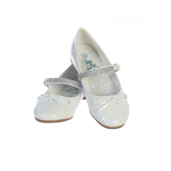 kids white patent shoes