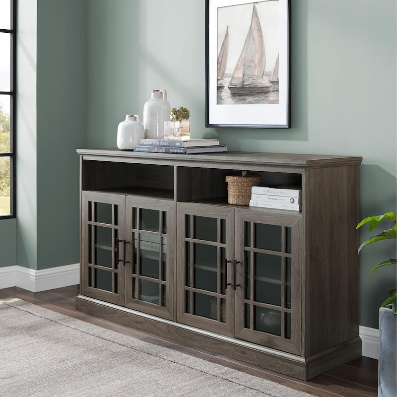 Middlebrook 58-inch Framed Glass 4-Door TV Stand