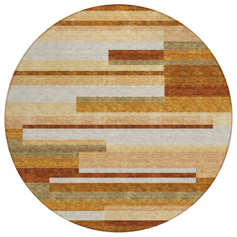 HomeRoots Striped Transitional Rectangle Outdoor Rug