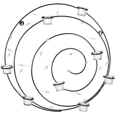 SAFAVIEH Lighting Afifah Leaf Spiral Candle Holder Wall Sconce - 23.6" x 3.9" x 23.6" - 24Wx4Dx24H