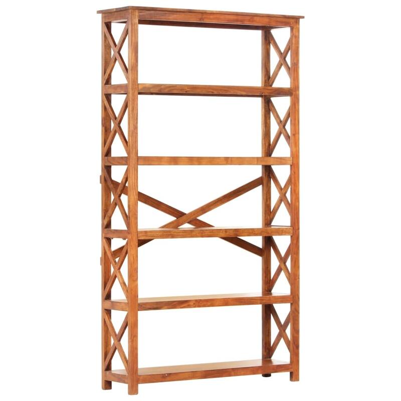 vidaXL Bookshelf Book Rack Standing Shelves Wall Bookcase Solid Wood Acacia - 39.4"x11.8"x70.9" (W x D x H)