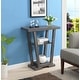 preview thumbnail 8 of 21, Copper Grove Helena V-shaped 3-tier Console Table Weathered Grey